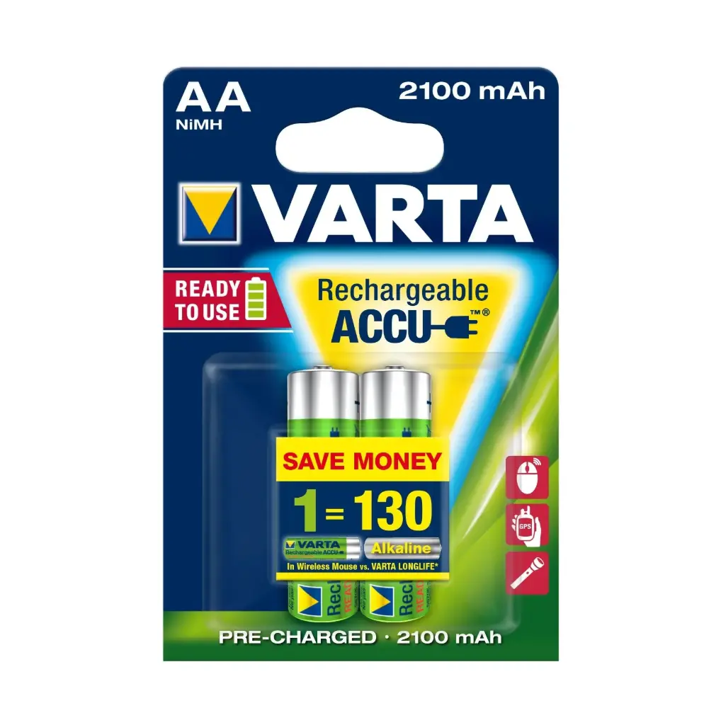 Varta Stilo ricaricabili AA 2100mAh, Bl2