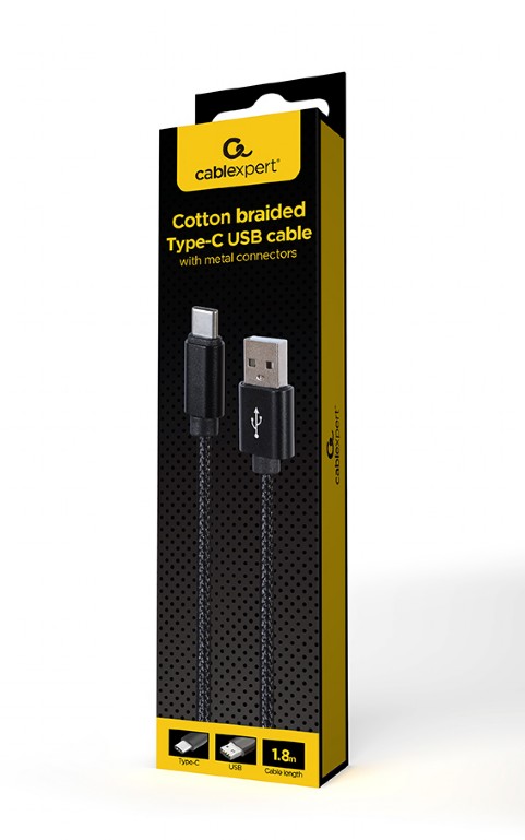 Cablexpert Cavo usb 2.0 e Type-C ( am / cm ), 1.8 m, nero