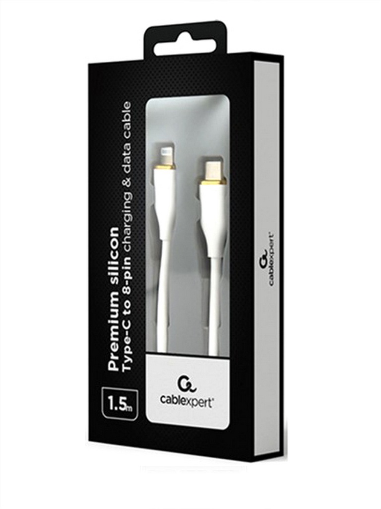 Cablexpert Cavo di ricarica e dati USB Type-C a 8 pin Lighting, 1,5 m, bianco