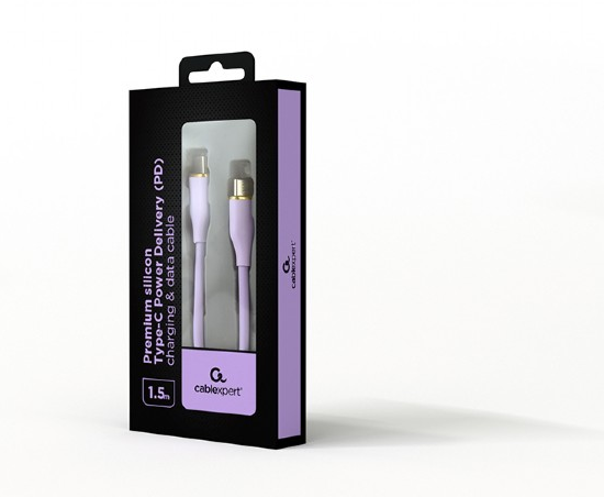 Cablexpert cavo dati e ricarica power delivery type-c/type-c  1,5m Viola 