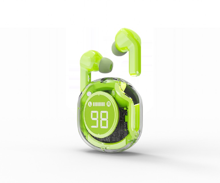 Gembird Auricolari bluetooth v.5.4 trasparenti TWS, Giallo