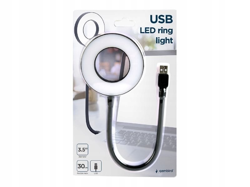 Gembird Led anulare con braccio flessibile USB 