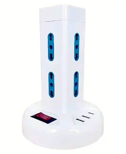 Multipresa da tavolo a 8 vie Bipasso 2 USB-A , 1 USB-C Shuko 10A con interruttore, 1,5m