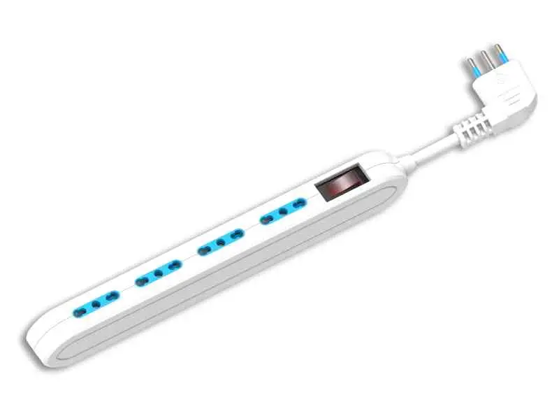 Multipresa salva spazio 4 Bipasso con interruttore Bianca 10A, 1,5M