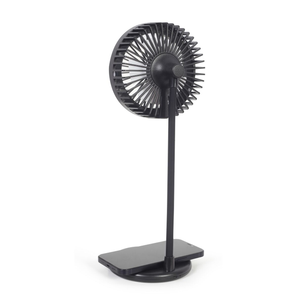 Gembird Ventilatore da tavolo con lampada e caricatore wireless 
