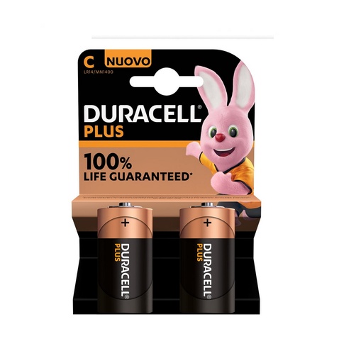 [MN1400] Duracell 100% Mezza Torcia C pluspower boost bl2