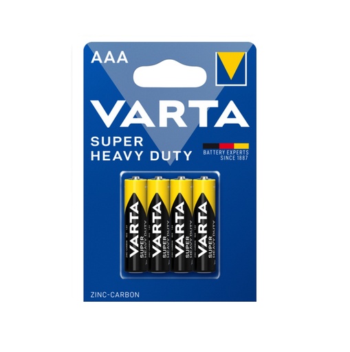 [R03] Varta Super Heavy duty Ministilo AAA Zinco Carbone 4 pcs
