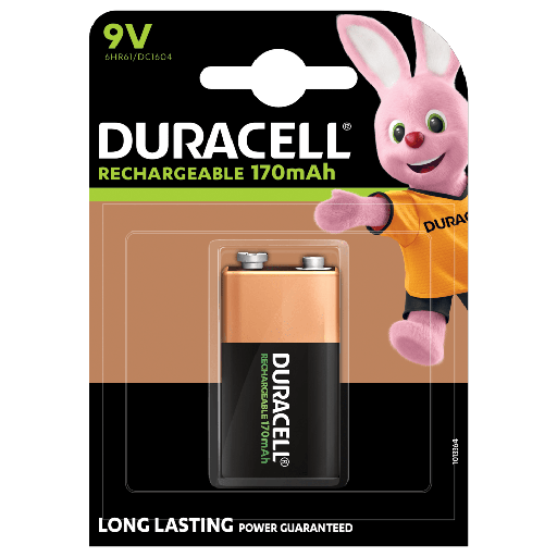 [9VRIC] Duracell 9v ricaricabile 170mha bl1
