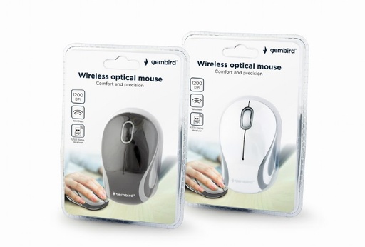 [MUSW-3B-01-MX] Gembird Mouse ottico senza fili, colori mix 6 neri e 6 bianchi