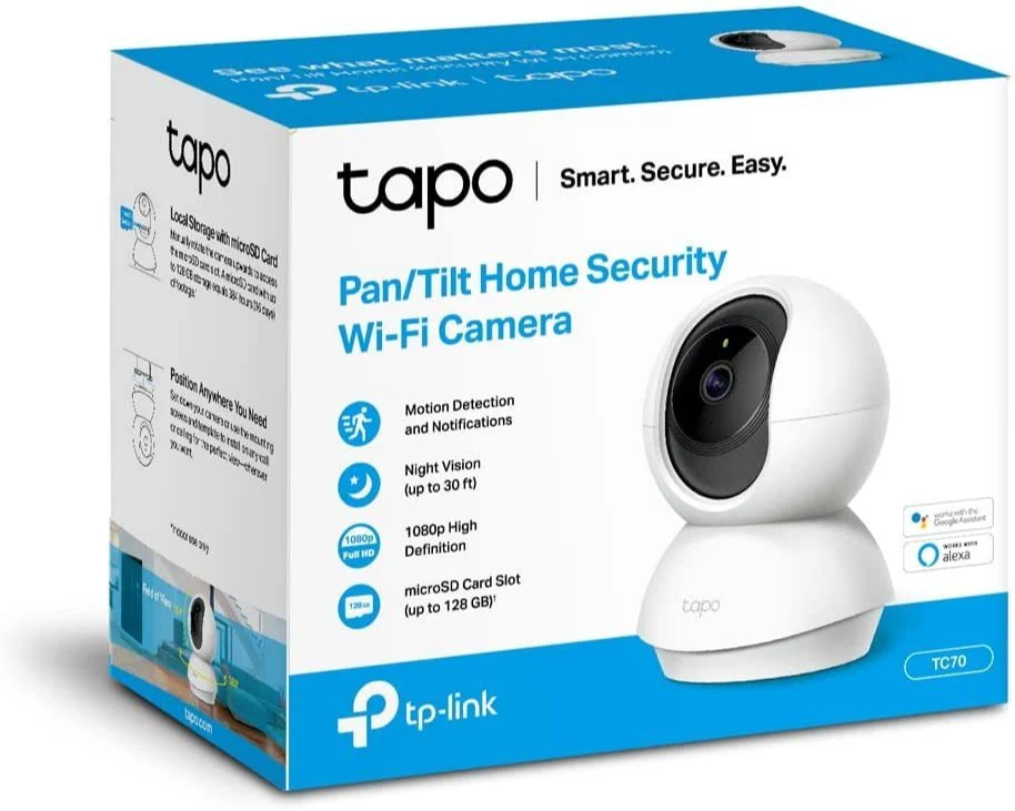 [TC72] TP-Link TAPO TC72 Telecamera di sorveglianza Pan/Tilt Wi-Fi 2K con Storage Micro SD