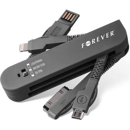 [FORCABLE3in1] FOREVER 3in1 Cavo dati e ricarica Iphone 4/5 e micro usb	