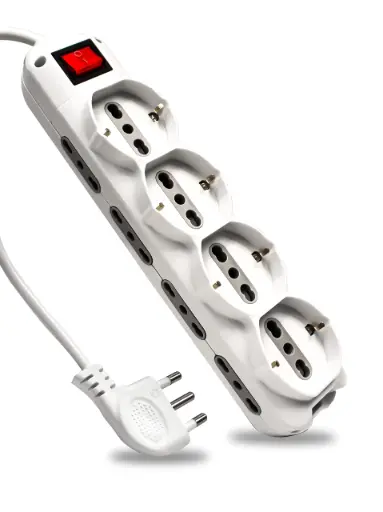 [ES053] Multipresa a 12 vie 4 Shuko e 8 Bipasso 16A con interruttore, 1,5m