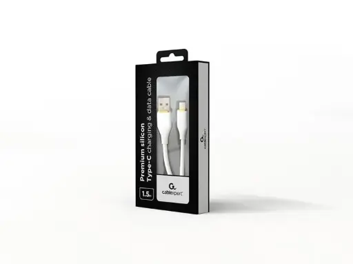 [CC-USB2S-AMCM-1.5M-W] Cablexpert Cavo 1,5m Usb e type-c in Silicone Bianco